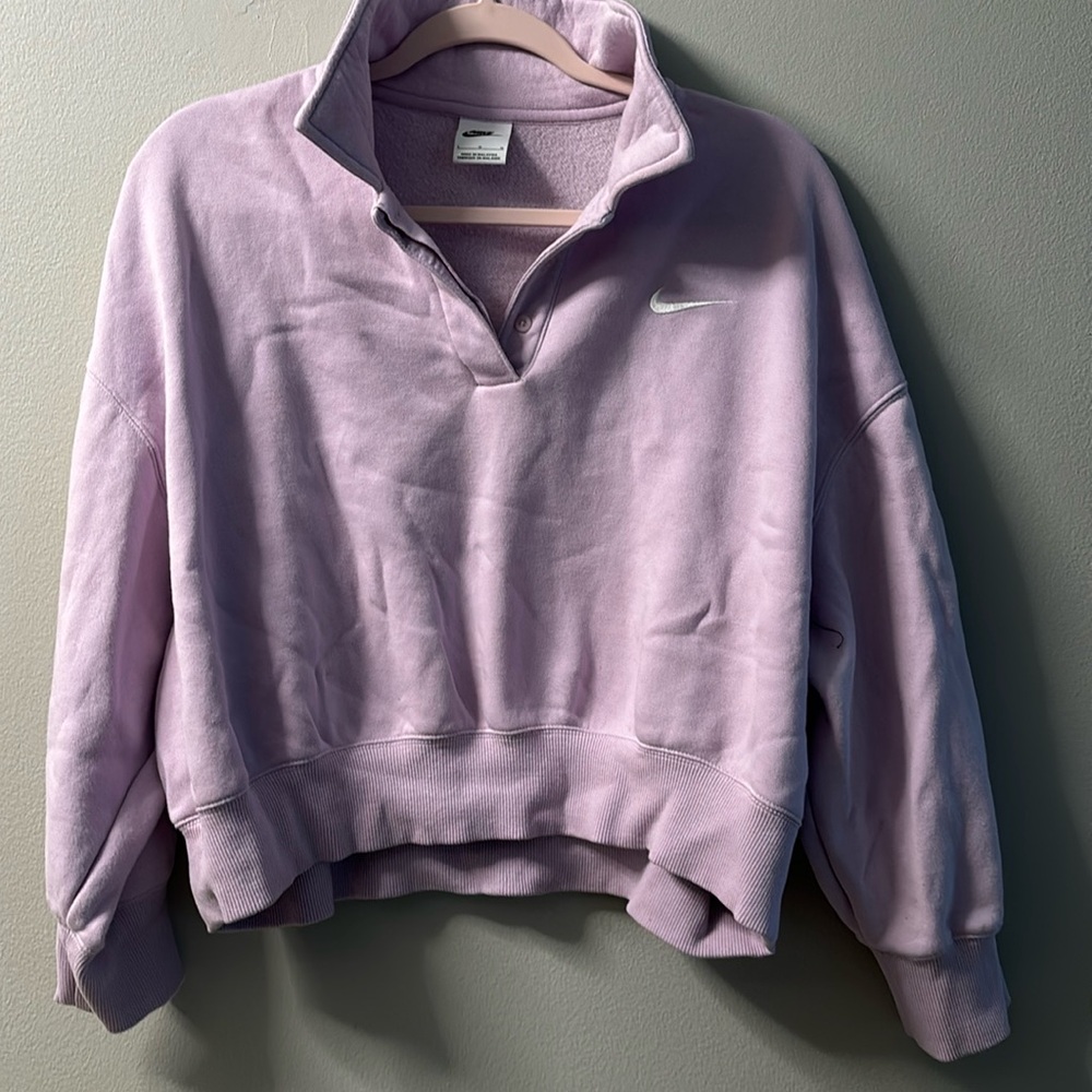 Nike Purple Cropped sweater Size L